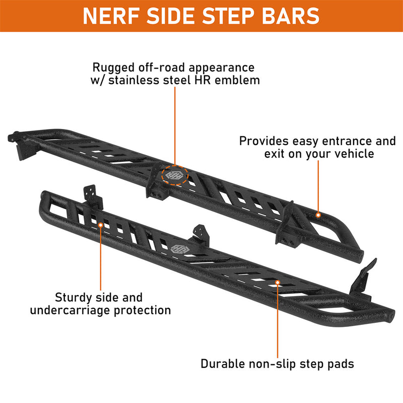 Load image into Gallery viewer, Nerf Side Steps for 1990-1995 Toyota 4Runner 2nd Gen 4-Door Hooke Road b9701s 8
