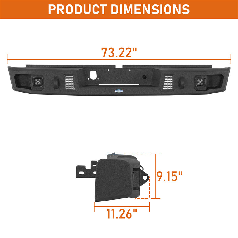 Load image into Gallery viewer, Hooke Road Off-road Rear Bumper for 2000-2006 Toyota Tundra b5250 4
