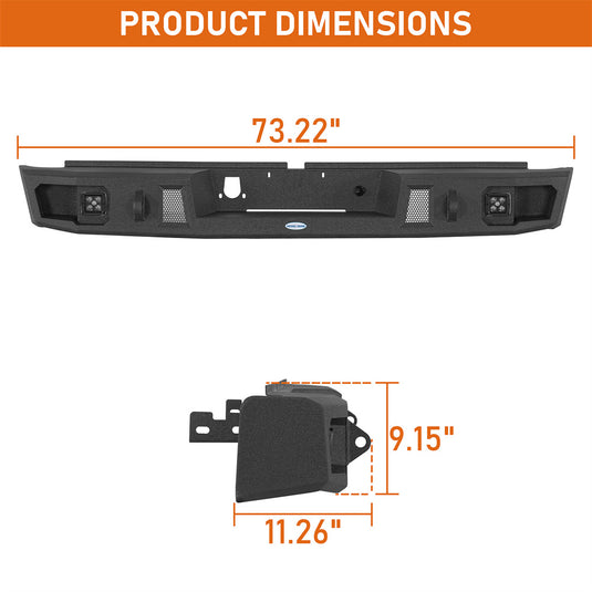 Hooke Road Off-road Rear Bumper for 2000-2006 Toyota Tundra b5250 4