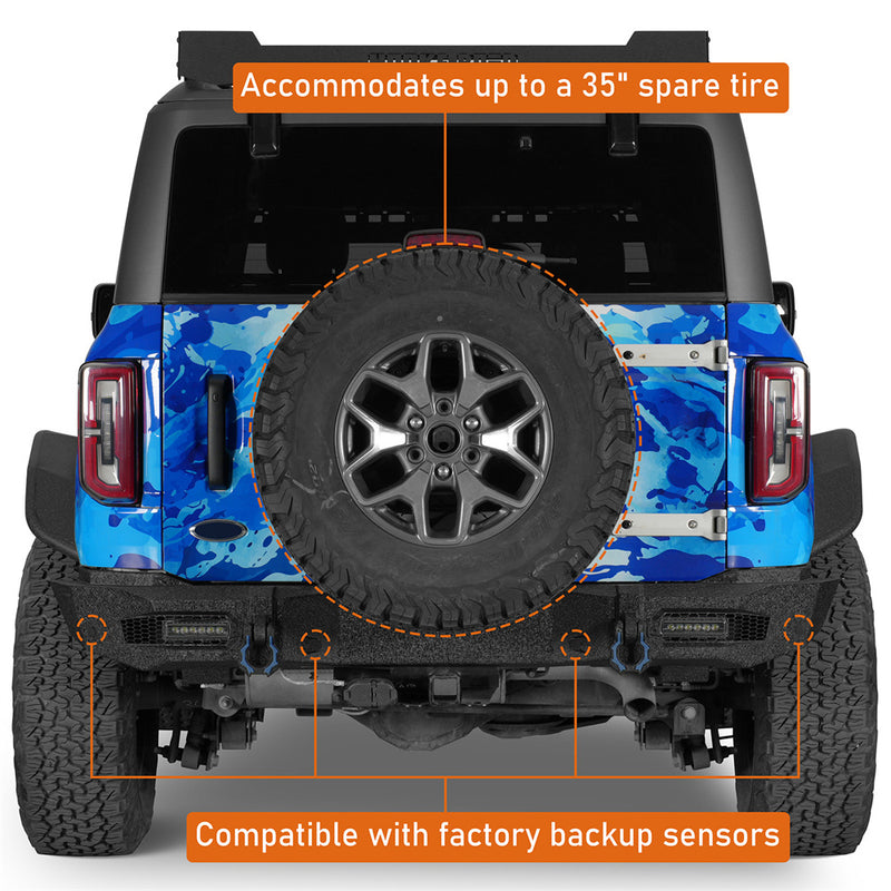 Load image into Gallery viewer, Hooke Road Off-road Rear Bumper for 2021-2026 Ford Bronco b9851s 6

