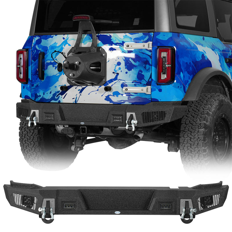 Load image into Gallery viewer, 2021-2026 Ford Bronco Rear Bumper with 4 LED Lights b8952s 1
