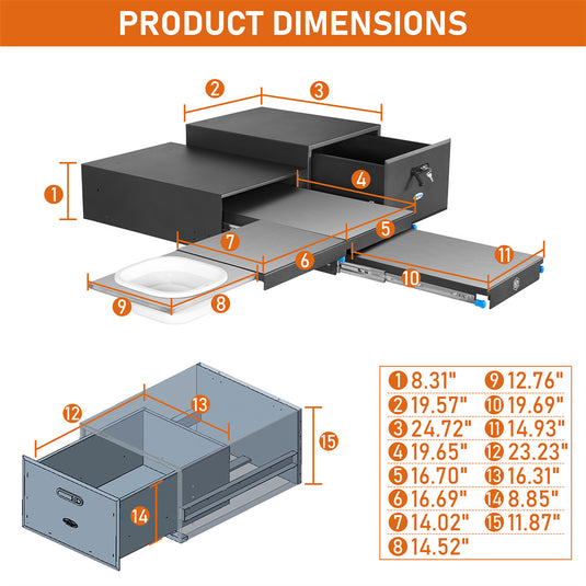 Overland Kitchen & Cargo Drawer System for Jeep & Ford Bronco 4-Door b21362137 5