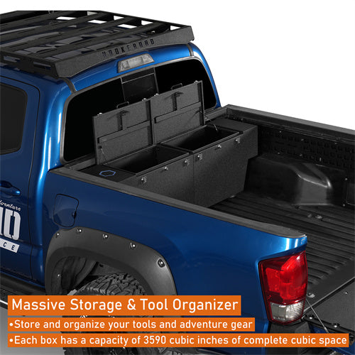 Load image into Gallery viewer, Hooke Road Tool Box Lockable Storage Boxes for Tacoma &amp; Chevy Colorado GMC Canyon b9919s 8
