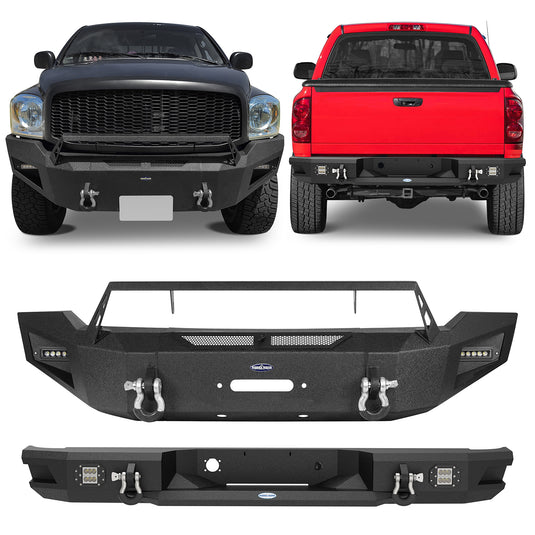 Hooke Road Full Width Front Bumper & Rear Bumper(06-08 Ram 1500) - DiscoveryⅠ