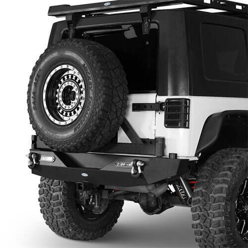 HookeRoad Different Trail Rear Bumper w/Hitch Receiver & LED Lights for 2007-2018 Jeep JK b2030s 3