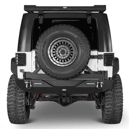 Load image into Gallery viewer, HookeRoad Different Trail Rear Bumper w/Hitch Receiver &amp; LED Lights for 2007-2018 Jeep JK b2030s 4
