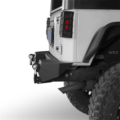 HookeRoad Different Trail Rear Bumper w/Hitch Receiver & LED Lights for 2007-2018 Jeep JK b2030s 5