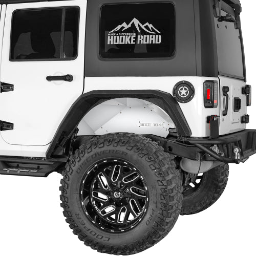 Hooke Road Jeep JK Rear Wheel Well Liners Fender Liners for 2007-2018 Jeep Wrangler JK b2112s 2