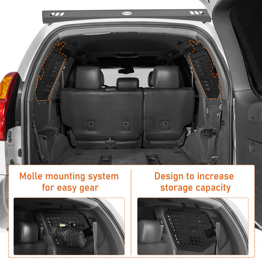 Rear Window Interior Storage Molle Panel Kit (03-09 Lexus GX470) - Hooke Road