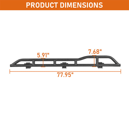 HR Rocker Guards w/ Kick-Out for 04-09 Dodge Durango & Chrysler Aspen b6851s 5