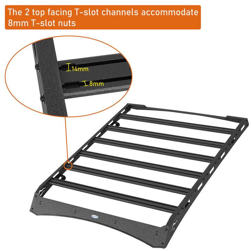 Load image into Gallery viewer, 2014-2021 Toyota Tundra CrewMax Roof Rack w/ 6 Cross Bars Hooke Road b5011s 8
