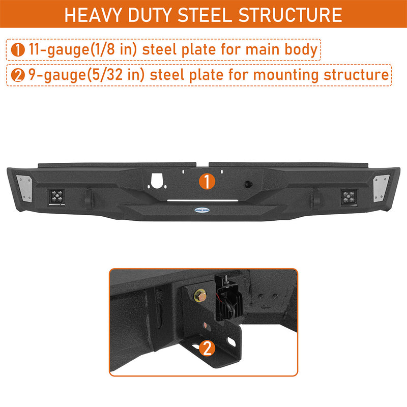 Load image into Gallery viewer, Hooke Road Steel Rear Bumper for 2000-2006 Toyota Tundra b5251 6
