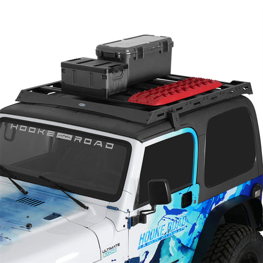 Hooke Road Steel Roof Rack w/5 Cross Bars for 1997-2006 Jeep Wrangler TJ Hardtop b1087s 2