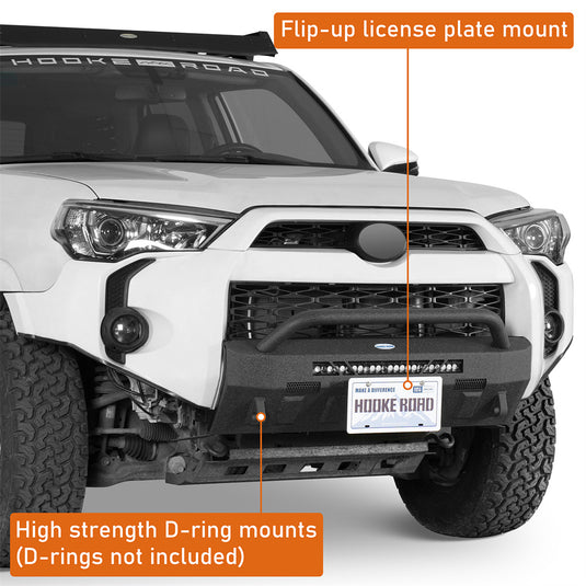 Hooke Road Stubby Front Bumper for 2014-2024 Toyota 4Runner b9827 6