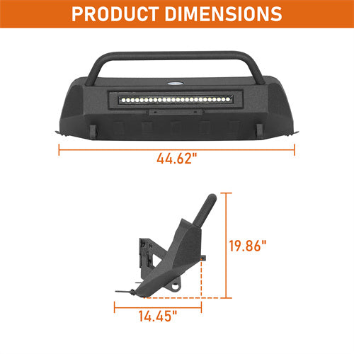 Load image into Gallery viewer, Hooke Road Stubby Front Bumper for 2015-2020 Chevy Colorado b9119s 5
