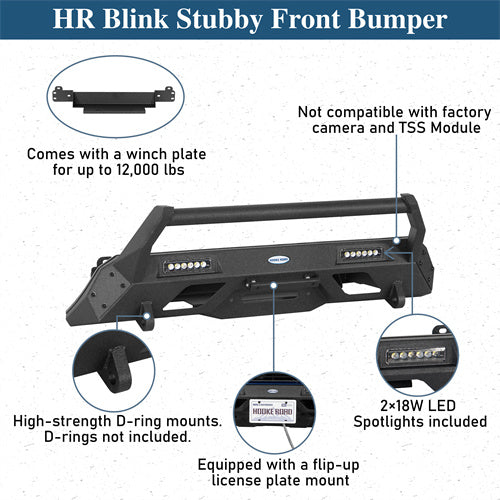 Load image into Gallery viewer, Hooke Road Toyota Tacoma 2016-2023 Winch Bumper w/ low-profile Grille Guard b4228s 8

