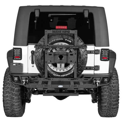 Hooke Road  Jeep Wrangler Tailgate Cargo Carrier w/ Foldable Table for 2007-2018 Jeep Wrangler JK b2100s 5