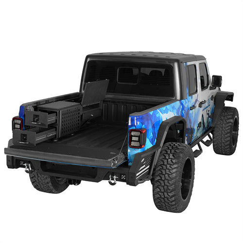 Hooke Road Truck Bed Drawer Storage​ & Side Box Set for Gladiator/ Tacoma/Colorado/Canyon b9918s 2