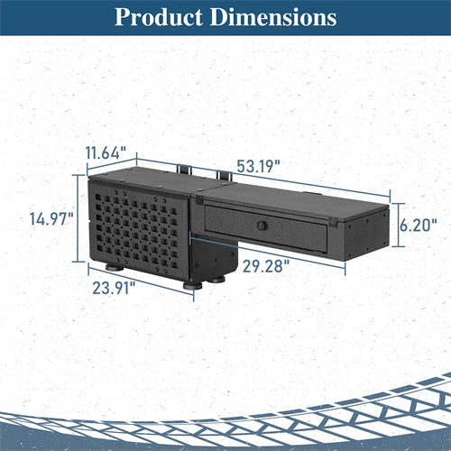 Hooke Road Truck Bed Drawer Storage​ & Side Box Set for Gladiator/ Tacoma/Colorado/Canyon b9918s 5