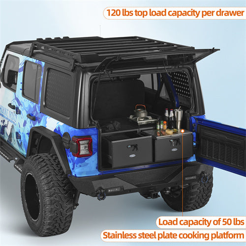 Load image into Gallery viewer, Trunk Storage Drawer for Jeep Wrangler JK JL &amp; Ford Bronco Hooke Road b2123s 5
