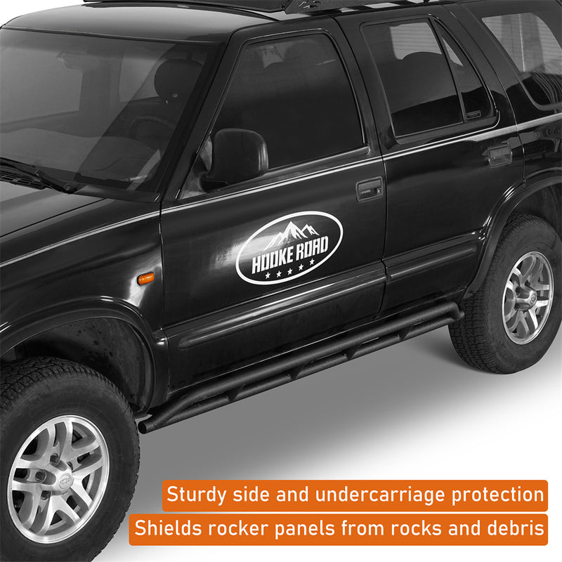 Load image into Gallery viewer, Tube Slider Rocker Guards for 1995-2005 Chevy S10 Blazer 4-Door Hooke Road b7260 6
