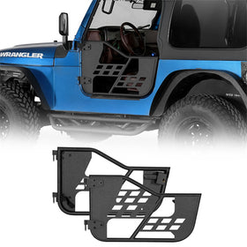Hooke Road Tubular Door Guards for 1997-2006 Jeep Wrangler TJ b1005s 1