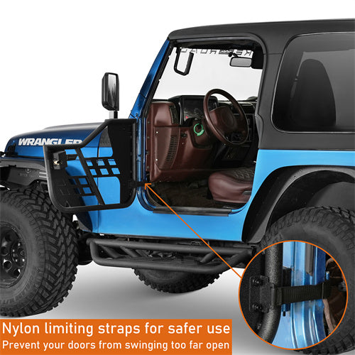 Load image into Gallery viewer, Hooke Road Tubular Door Guards for 1997-2006 Jeep Wrangler TJ b1005s 6
