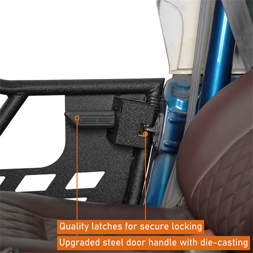 Load image into Gallery viewer, Hooke Road Tubular Door Guards for 1997-2006 Jeep Wrangler TJ b1005s 7
