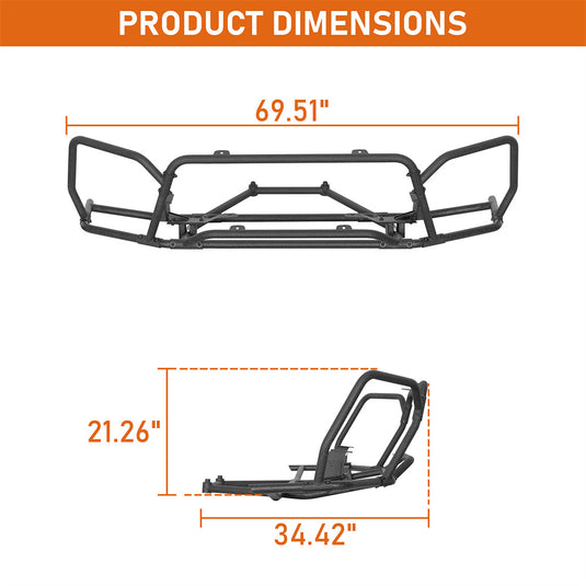  Hooke Road Tubular Front Bumper Guard for 2014-2018 Subaru Forester b4734s 5