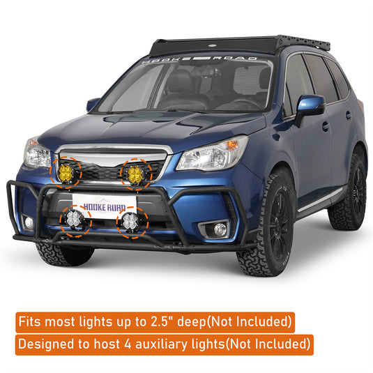  Hooke Road Tubular Front Bumper Guard for 2014-2018 Subaru Forester b4734s 6