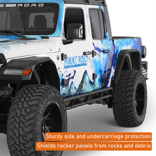 JEEP JT Tube Slider Rocker Guards(20-26 Gladiator) - Hooke Road