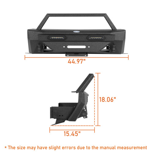 Hooke Road 2014-2024 Toyota 4Runner Front Bumper w/LED Spotlight b9809s 11