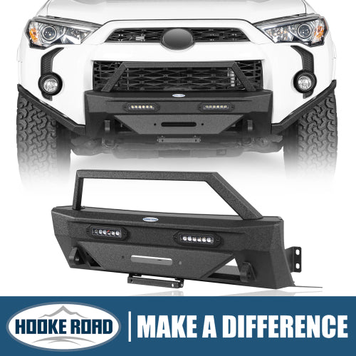 Hooke Road 2014-2024 Toyota 4Runner Front Bumper w/LED Spotlight b9809s 1