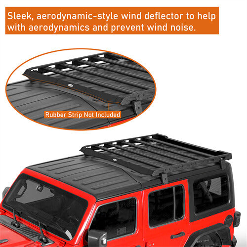Jeep Wrangler JL & Gladiator JT Aluminum Luggage Rack Roof Rack 4x4 Jeep Parts - Hooke Road b3047 12