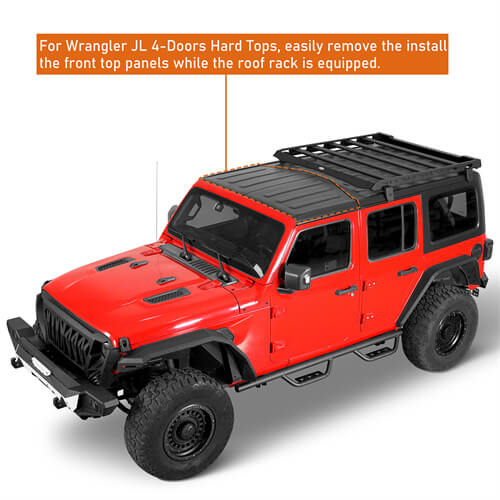 Jeep Wrangler JL & Gladiator JT Aluminum Luggage Rack Roof Rack 4x4 Jeep Parts - Hooke Road b3047 13