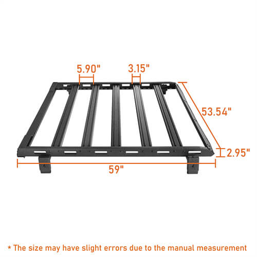 Load image into Gallery viewer, Jeep Wrangler JL &amp; Gladiator JT Aluminum Luggage Rack Roof Rack 4x4 Jeep Parts - Hooke Road b3047 16
