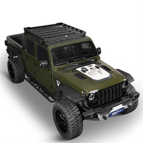 Jeep Wrangler JL & Gladiator JT Aluminum Luggage Rack Roof Rack 4x4 Jeep Parts - Hooke Road b3047s 24