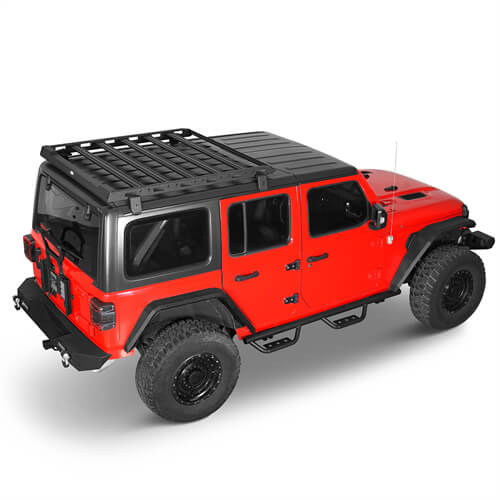 Jeep Wrangler JL & Gladiator JT Aluminum Luggage Rack Roof Rack 4x4 Jeep Parts - Hooke Road b3047 4