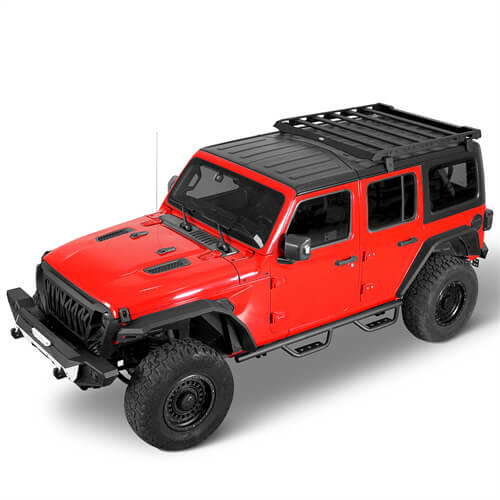 Jeep Wrangler JL & Gladiator JT Aluminum Luggage Rack Roof Rack 4x4 Jeep Parts - Hooke Road b3047 5