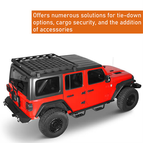 Jeep Wrangler JL & Gladiator JT Aluminum Luggage Rack Roof Rack 4x4 Jeep Parts - Hooke Road b3047 8