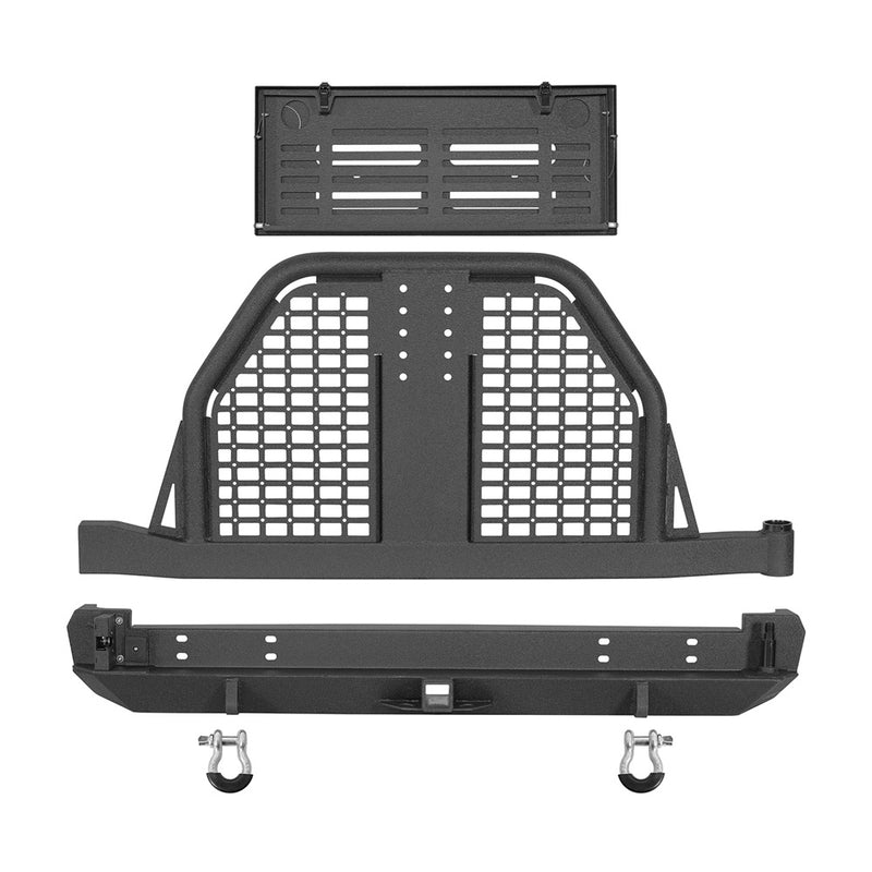 Load image into Gallery viewer, Jeep Cherokee XJ Rear Bumper w/ Swing Out Tire Carrier &amp; Foldable Table b9030 6
