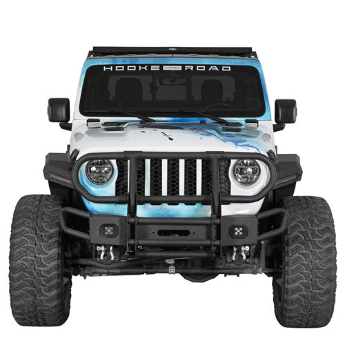 Load image into Gallery viewer, Jeep Flat Front Fender Flares for 2018-2025 Jeep Wrangler JL &amp; 2020-2025 Gladiator JT Hooke Road b30332s 
