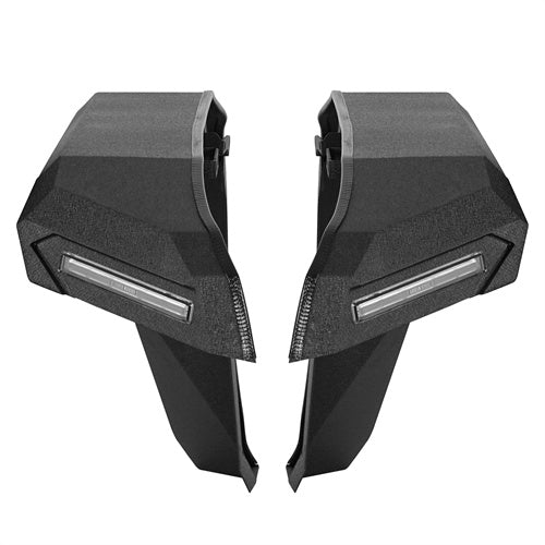 Load image into Gallery viewer, Jeep Flat Front Fender Flares for 2018-2025 Jeep Wrangler JL &amp; 2020-2025 Gladiator JT Hooke Road b30332s 5

