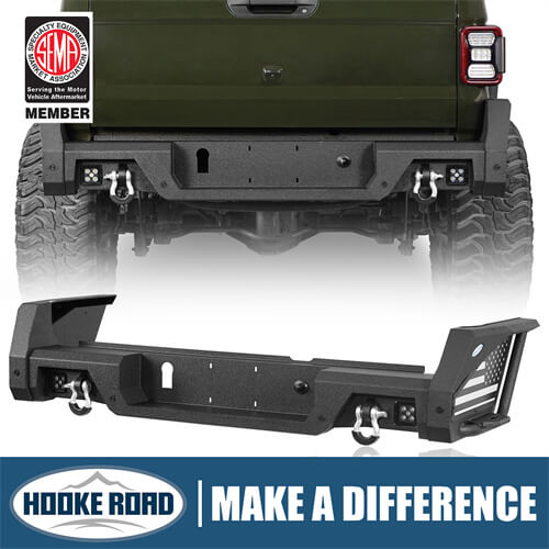 2020-2024 Jeep Gladiator JT Rear Bumper Offroad Bumper 4x4 Truck Parts - Hooke Road b7019s 1