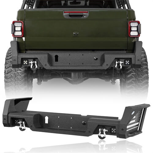 Load image into Gallery viewer, 2020-2024 Jeep Gladiator JT Rear Bumper Offroad Bumper 4x4 Truck Parts - Hooke Road b7019s 2
