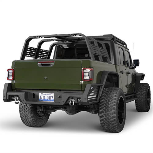 Load image into Gallery viewer, 2020-2024 Jeep Gladiator JT Rear Bumper Offroad Bumper 4x4 Truck Parts - Hooke Road b7019s 4

