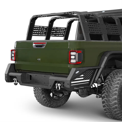 Load image into Gallery viewer, 2020-2024 Jeep Gladiator JT Rear Bumper Offroad Bumper 4x4 Truck Parts - Hooke Road b7019s 5
