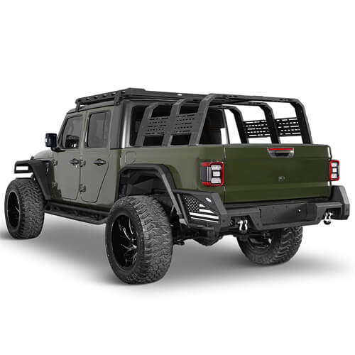 Load image into Gallery viewer, 2020-2024 Jeep Gladiator JT Rear Bumper Offroad Bumper 4x4 Truck Parts - Hooke Road b7019s 6
