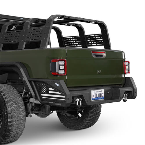Load image into Gallery viewer, 2020-2024 Jeep Gladiator JT Rear Bumper Offroad Bumper 4x4 Truck Parts - Hooke Road b7019s 7

