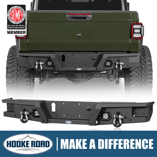 HookeRoad Jeep Gladiator Rear Bumper for 2020-2024 Jeep Gladiator JT b7003s 1